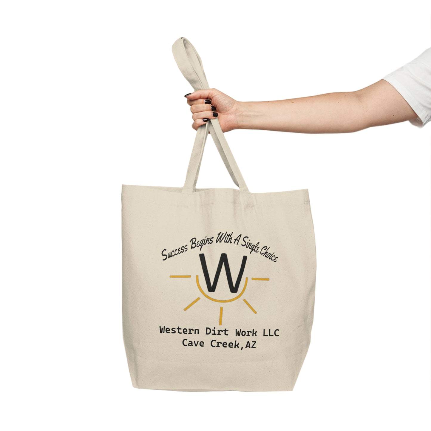 Western Dirt Work Canvas Tote Bag