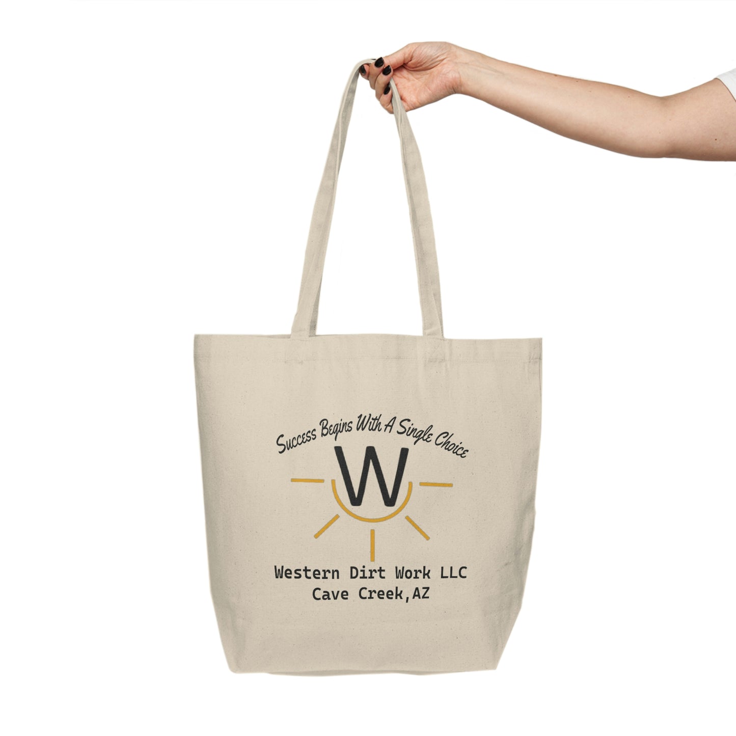 Western Dirt Work Canvas Tote Bag