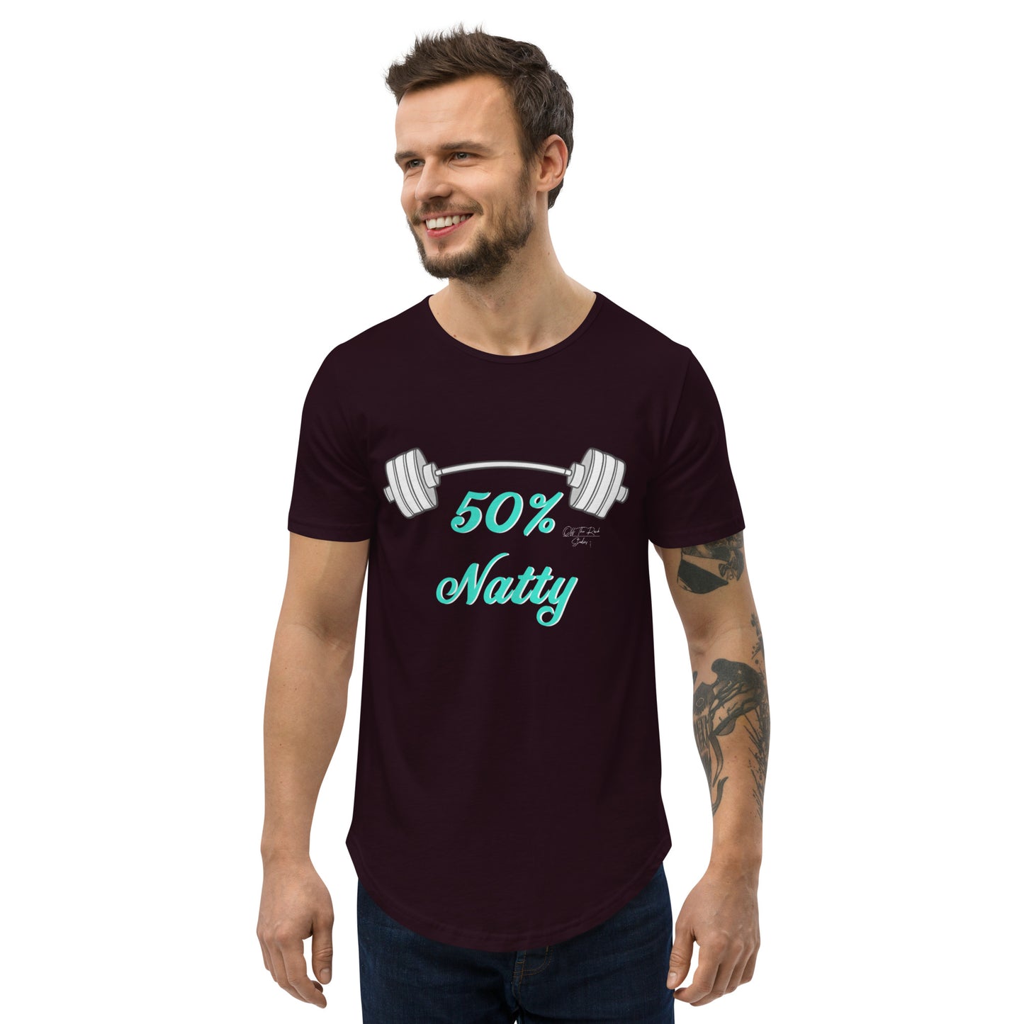 50% Natty Men's Curved Hem T-Shirt