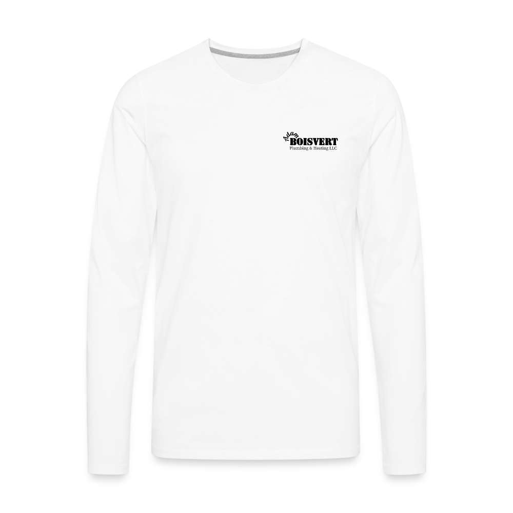 Boisvert Plumbing & Heating Long Sleeve T-Shirt - white