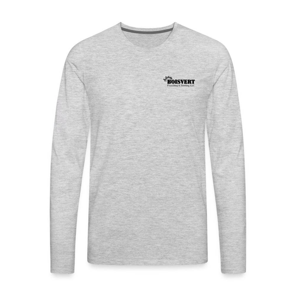 Boisvert Plumbing & Heating Long Sleeve T-Shirt - heather gray