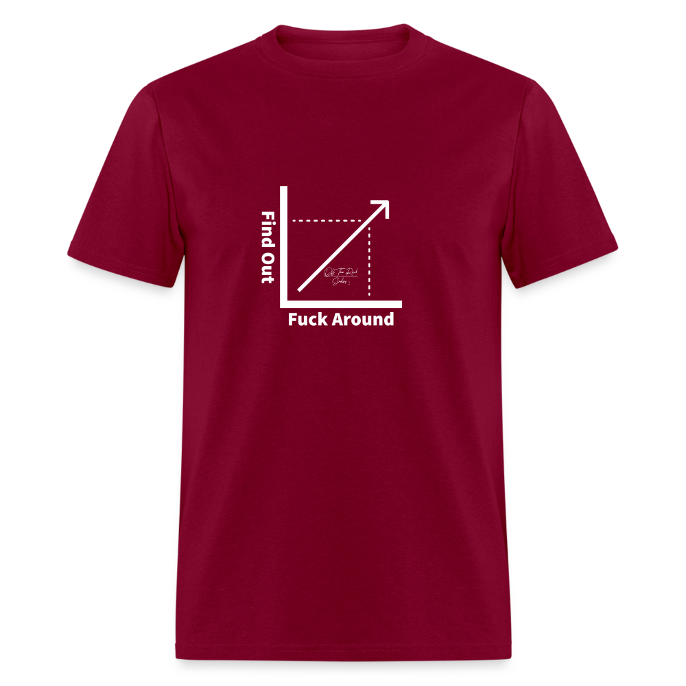 F*ck Around & Find Out T Shirt - burgundy