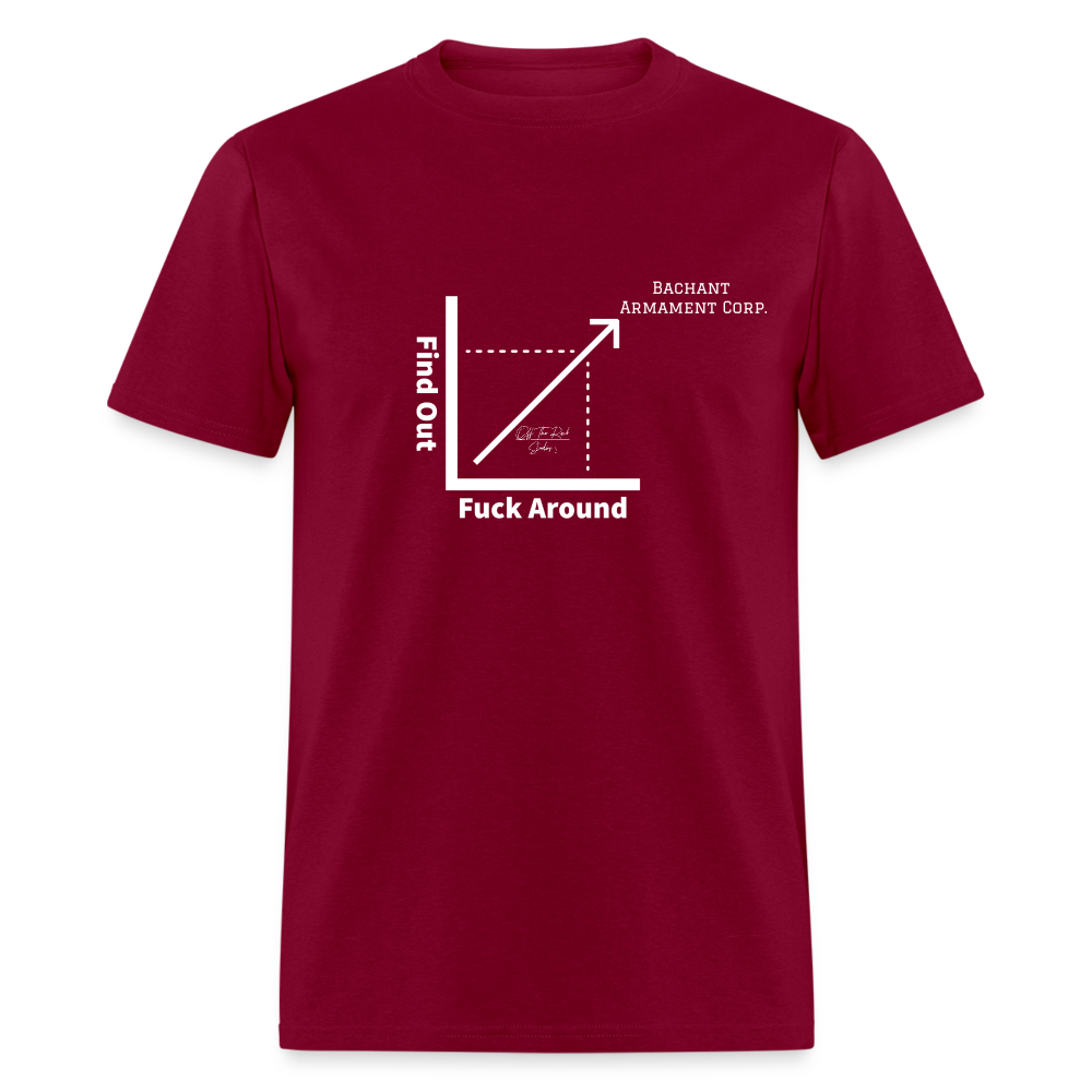 BAC F*ck Around & Find Out T Shirt - burgundy