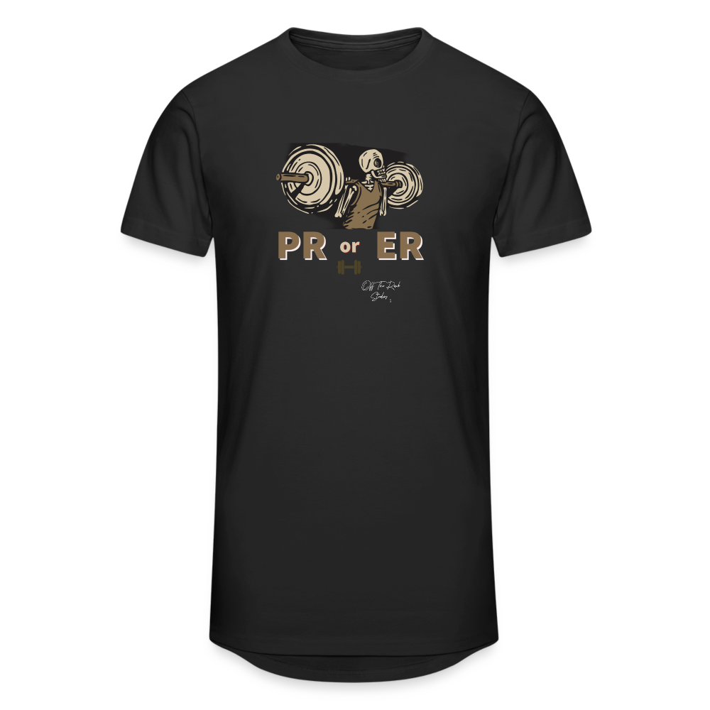 PR or ER T Shirt Over Sized Street Wear Style - black